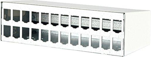 Modul AP-Gehäuse 2x12 Port reinweiß unbestückt
