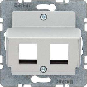 Zentralplatte für Krone Modular Jacks Zentralplattensystem alu matt
