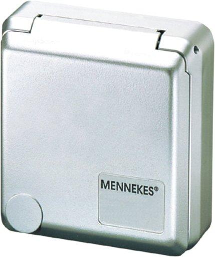 CEE-Anbausteckdose Cepex 32A 5p 6h 400V IP44 silber RAL9006