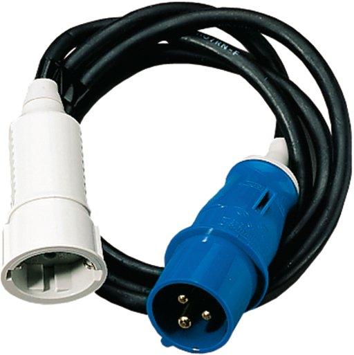CEE-Adapterleitung 1,5m mit CEE-Stecker auf Schuko-Kupplung