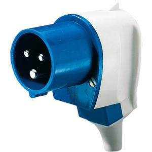 CEE-Winkelstecker 16A 4p 230V 9h IP44 mit Kabelknickschutz