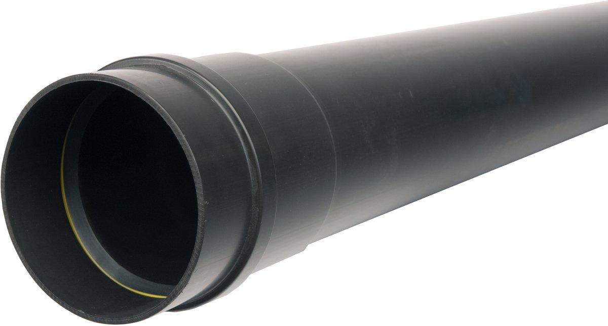 Kabelkanalrohr mit Langmuffe und Dichtring 160 schwarz 5m