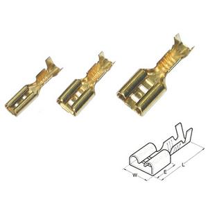 Flachsteckhülse mit Kabelstopp 1,0-2,5 mm / 6,3x0,8 mm Bandware