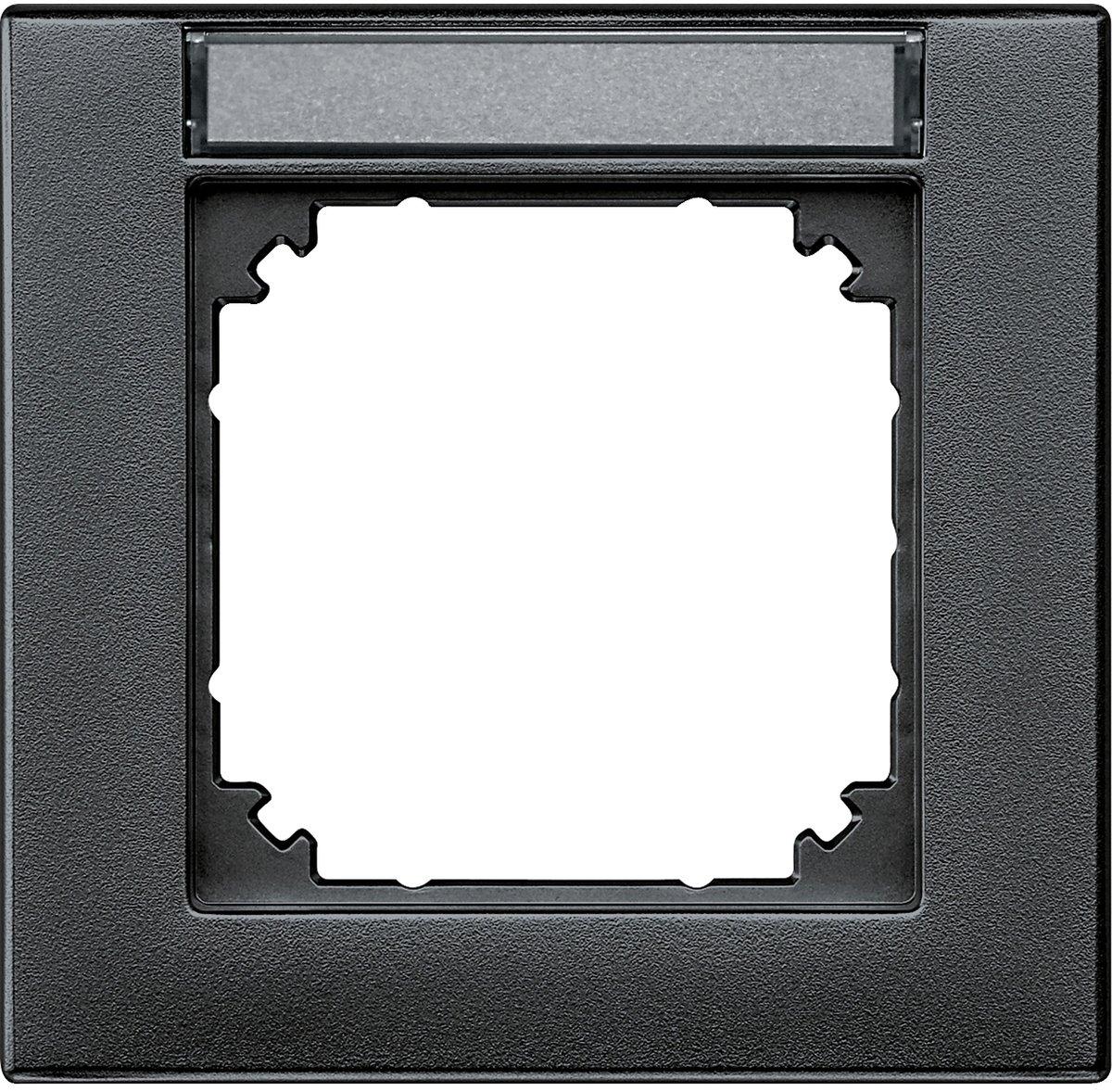 Abdeckrahmen 1-fach beschriftbar anthrazit