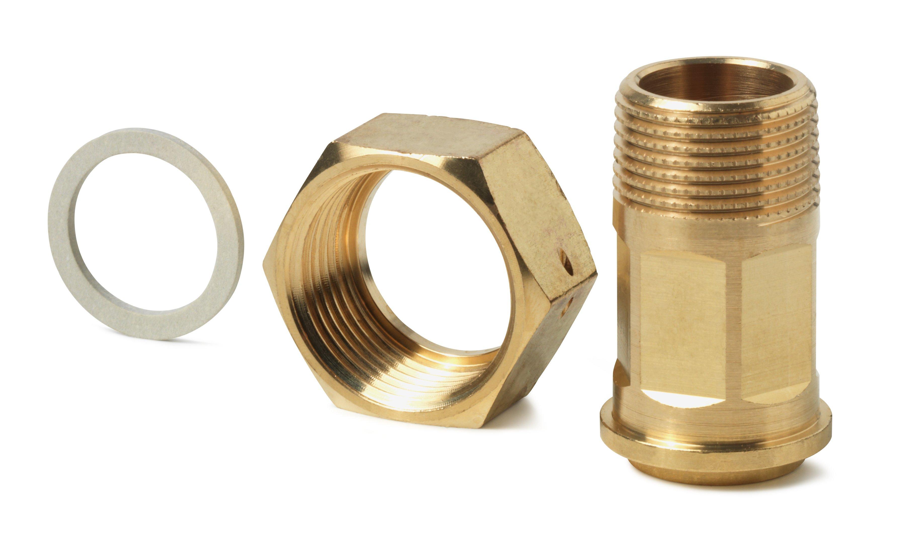 Anschlussverschraubung G1" auf 3/4"AG Messing