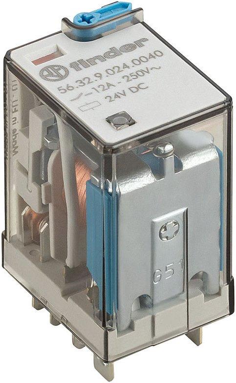 Miniatur-Leistungsrelais steckbar 2W 12A 12VDC Taste Anzeige Serie 56