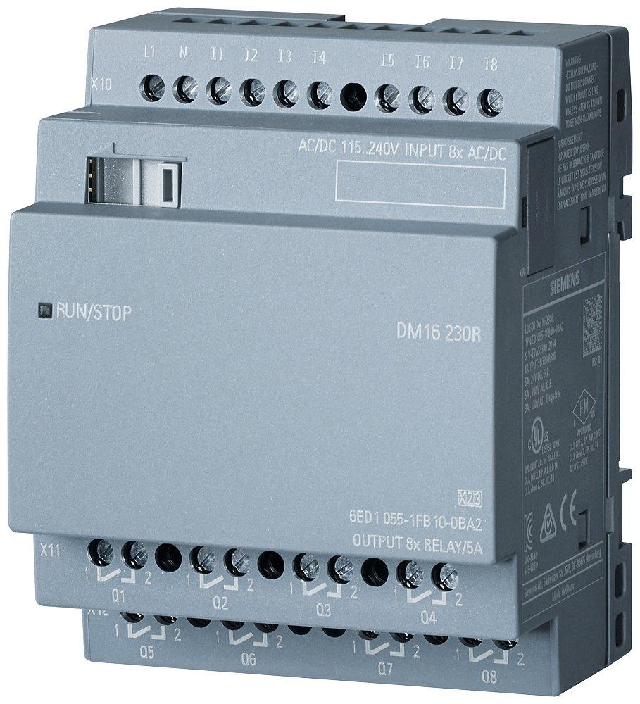 LOGO! DM16 230R Erweiterungsmodul SV/E/A 230V/230V/Relais 4TE 8DE/8DA