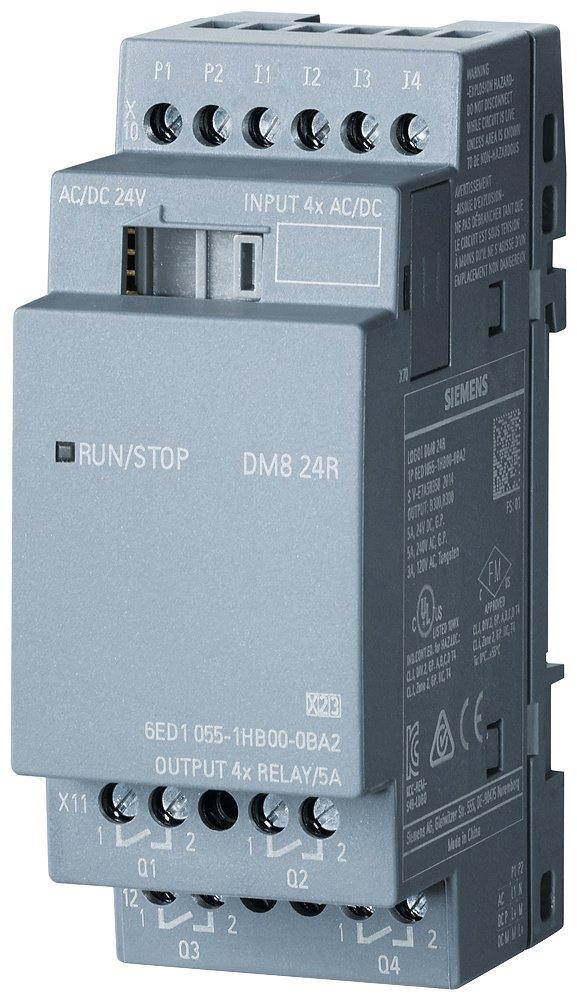 LOGO! DM8 24R Erweiterungsmodul SV/E/A 24V/24V/Relais 2TE 4 DE/4 DA