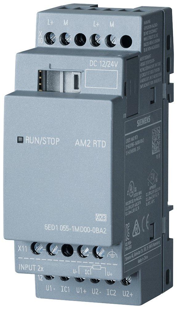 LOGO! AM2 RTD Erweit.Mod. SV DC12/24V 2AE -50 bis +200°C PT100/PT1000
