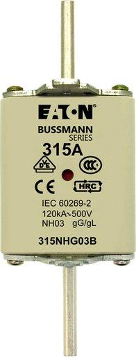 Sicherungseinsatz Niederspannung 315 A AC 500 V NH03 gL/gG IEC