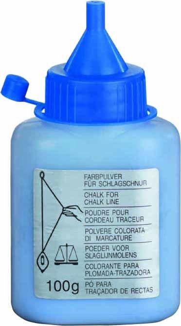 Farbpulver blau für Schlagschnurroller fett- und ölfrei in Kunststoff