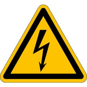 Warnschild Warnung vor elektrischer Spannung ASR/ISO Aluminium SL 50mm
