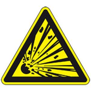 Warnschild Warnung explosionsgefährliche Stoffe Kunststoff SL 200mm