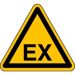 Warnschild Warnung v.explosionsfähige Atmosphäre Folie selbst SL 100mm