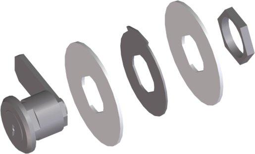 Schloss-Set für Stahlblechtür des KLV-UP (HW) gleichschließend