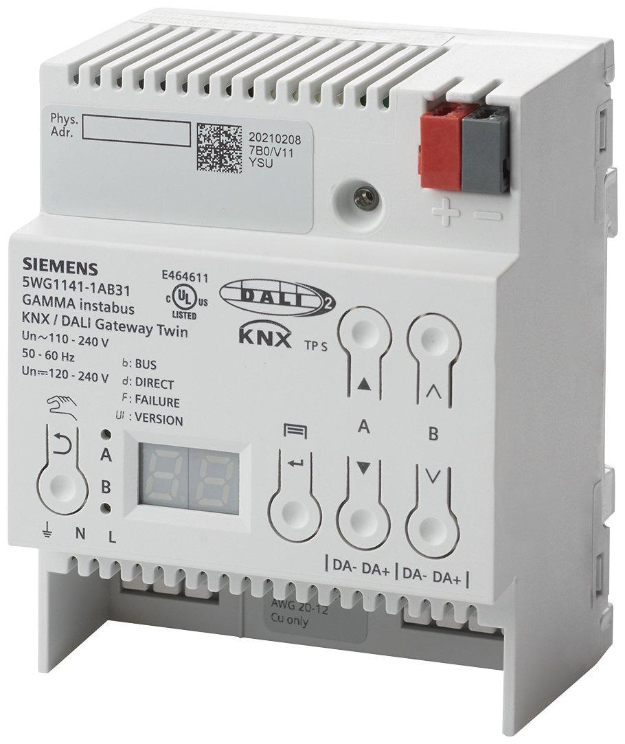 KNX DALI Gateway twin 2-Kanal für 2x 64 elektronische Vorschaltgräte (EVGs) REG