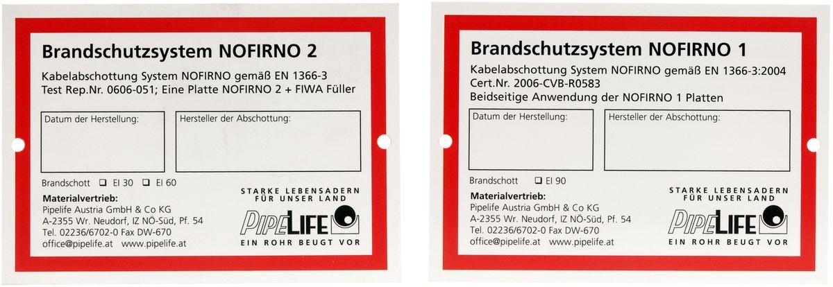 Brandschutzschild für Nofirno1 + Nofirno 2