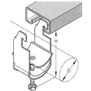 Kabelschelle K 100 AC für Durchmesser 94-100 mm Höhe=137 mm