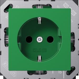 SCHUKO Steckdose 16 A 250 V AC grün Serie A