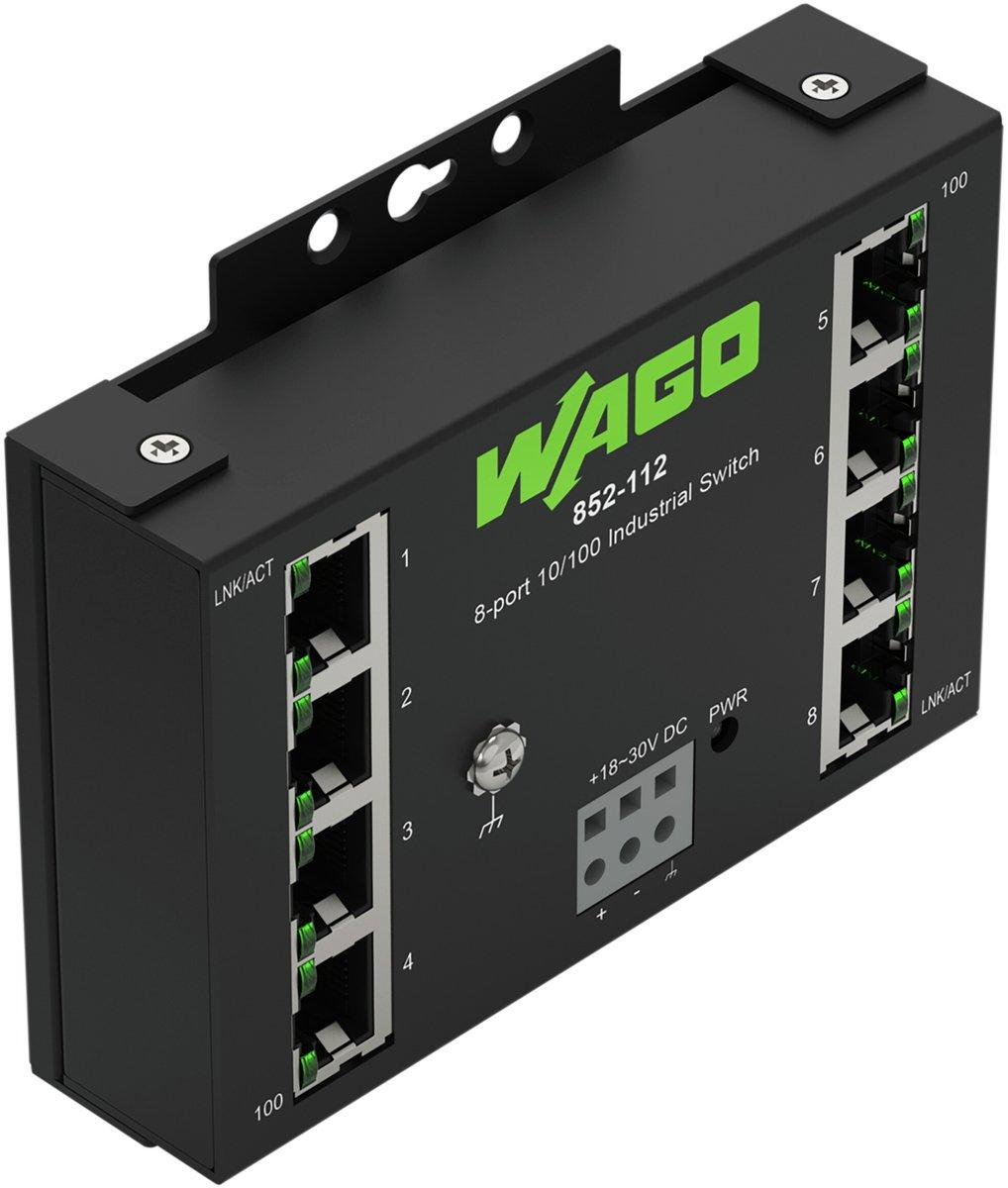 Industrial-ECO-Switch 8 Ports 100Base-TX schwarz