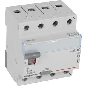 FI-Schutzschalter  25A 4-polig 100mA Typ A