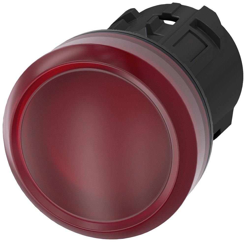 Leuchtmelder 22mm rund KST rot Linse Glatt