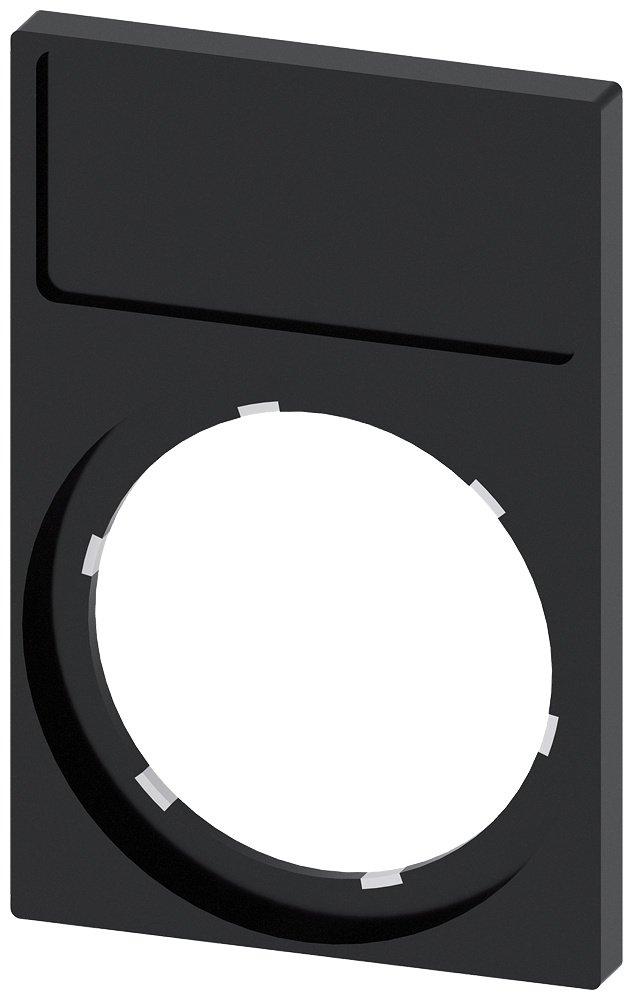 Schildträger Rahmen unten eckig sw für Schild 12,5mm x 27mm zum Kleben