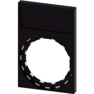 Schildträger Rahmen unten eckig sw für Schild 12,5mm x 27mm zum Kleben