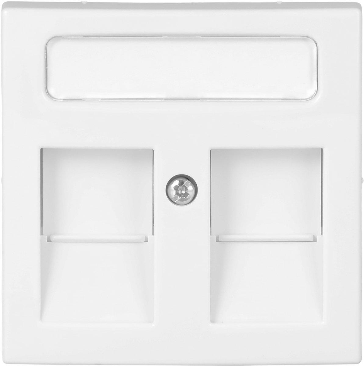 Zentralscheibe Modular-Jack-Einsatz 2-fach alpinweiß - balance SI