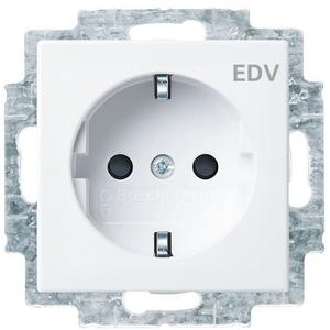 SCHUKO Steckdosen-Einsatz mit Aufdruck EDV Safety+ alpinweiß - balance SI