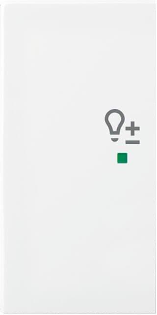 Wippe 2-fach links für flex f@h  KNX mit Symbol Dimmen alpinweiß - balance&nbsp;SI
