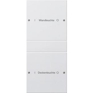 Wippenset 2-fach beschreibbar für System 55 reinweiß