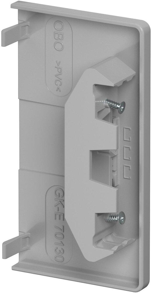 Endstück 70 x 130 mm PVC steingrau RAL 7030