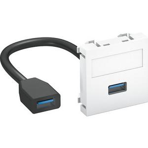 Multimediaträger USB 3.0 A-A mit Kabel Buchse - Buchse 45 x 45mm