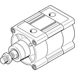 DSBC Normzylinder Kolben-dm 100 mm / Hub 500 mm / PPS - Dämpfung