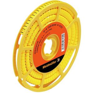 CableLine Leiter - und Kabelmarkierer 4 - 10 mm / 4 x 7 mm gelb Buchstabe W