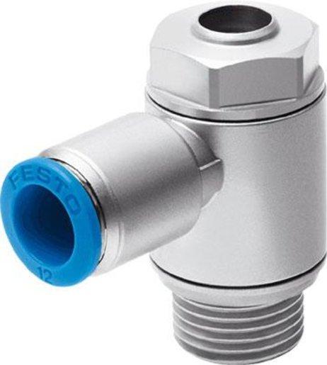 Drossel-Rückschlagventil G1/4 einstellbar über Schlitzschraube