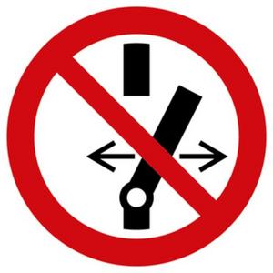 Verbotsschild Schalten verboten ASR/ISO Resopal Ø 200mm