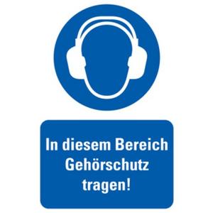 Gebots-Kombischild In diesem Bereich Gehörsch.... praxisb. KST 400x300