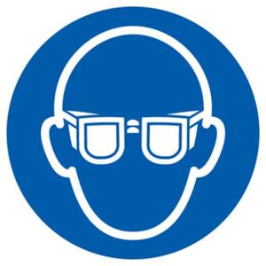 Gebotsschild Augenschutz benutzen ASR/ISO KST Ø 100mm