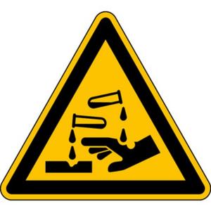 Warnschild Warnung vor ätzenden Stoffen ASR/ISO KST SL200mm