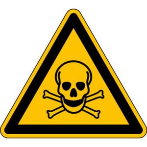 Warnschild Warnung vor giftigen Stoffen ASR/ISO KST SL 200mm