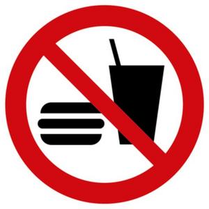 Verbotsschild Essen und Trinken verboten ASR/ISO KST Ø 200mm