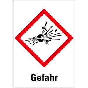 Gefahrensymbol Explodierende Bombe GHS01 Gefahr Papier 74x52 1000/Rol