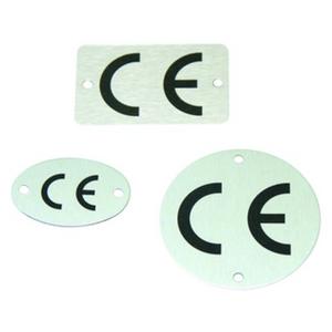 CE-Zeichen rechteckig Alu 25x40 mm 100/VE