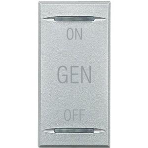 1-Modulige Wippe Symbol On/Off My Home Aluminium