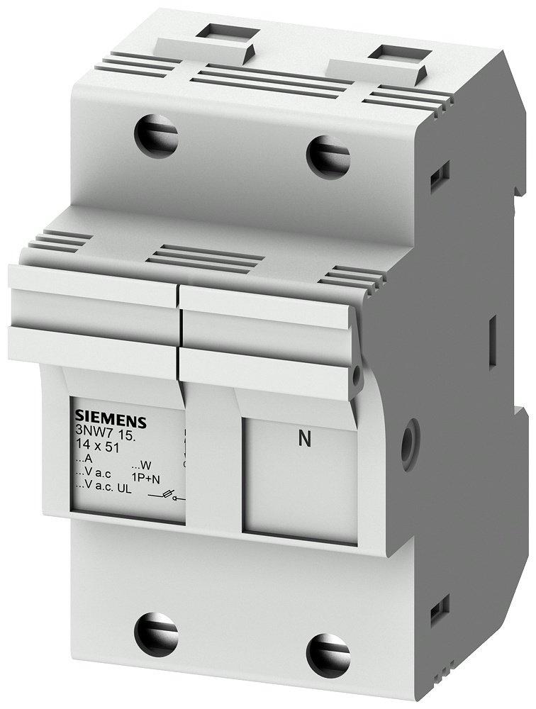 Zylinder Einbau Sicherungssockel 50A 1P+N Größe 14 x 51 mm