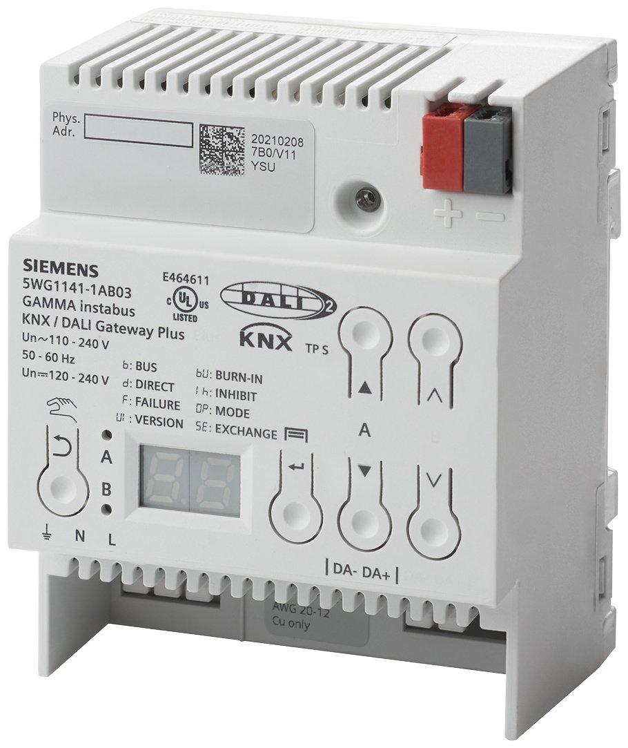 KNX DALI Gateway plus 1-Kanal für 64 elektronische Vorschaltgeräte (EVGs) REG