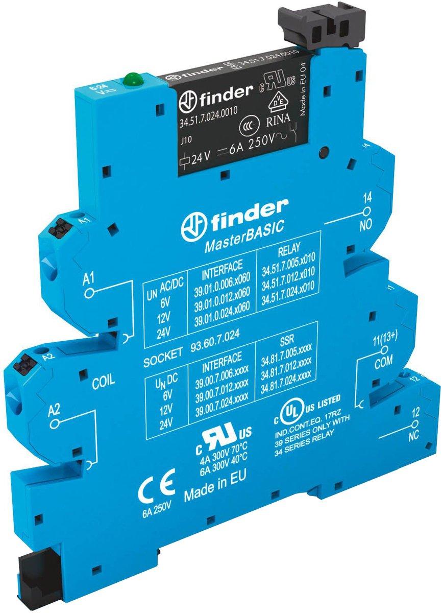 Koppelrelais-MasterBasic mit Push-In-Klemmen 1We 6 A Spule 24V AC/DC