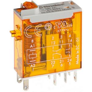 Relais mit Steckanschlüssen 2 Wechsler 8 A Spule 24 V AC